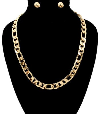 Linked Chain Necklace Set