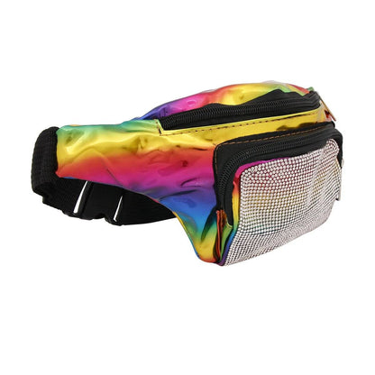 Rainbow Rhinestone Fanny Pack