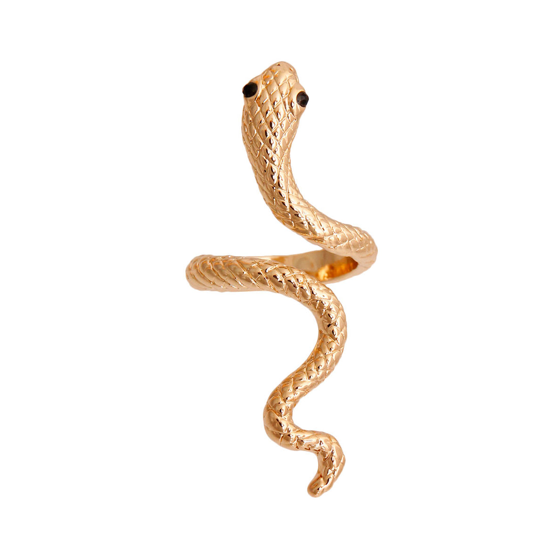 Textured Gold Wrap Snake Ring