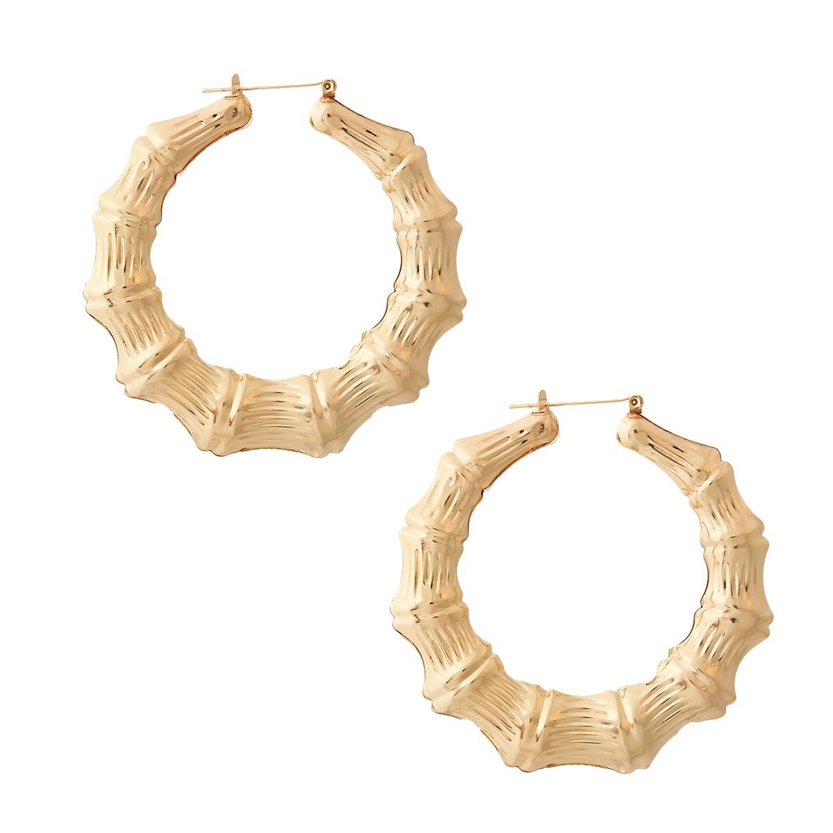 Gold 3 inch Bamboo Hoops