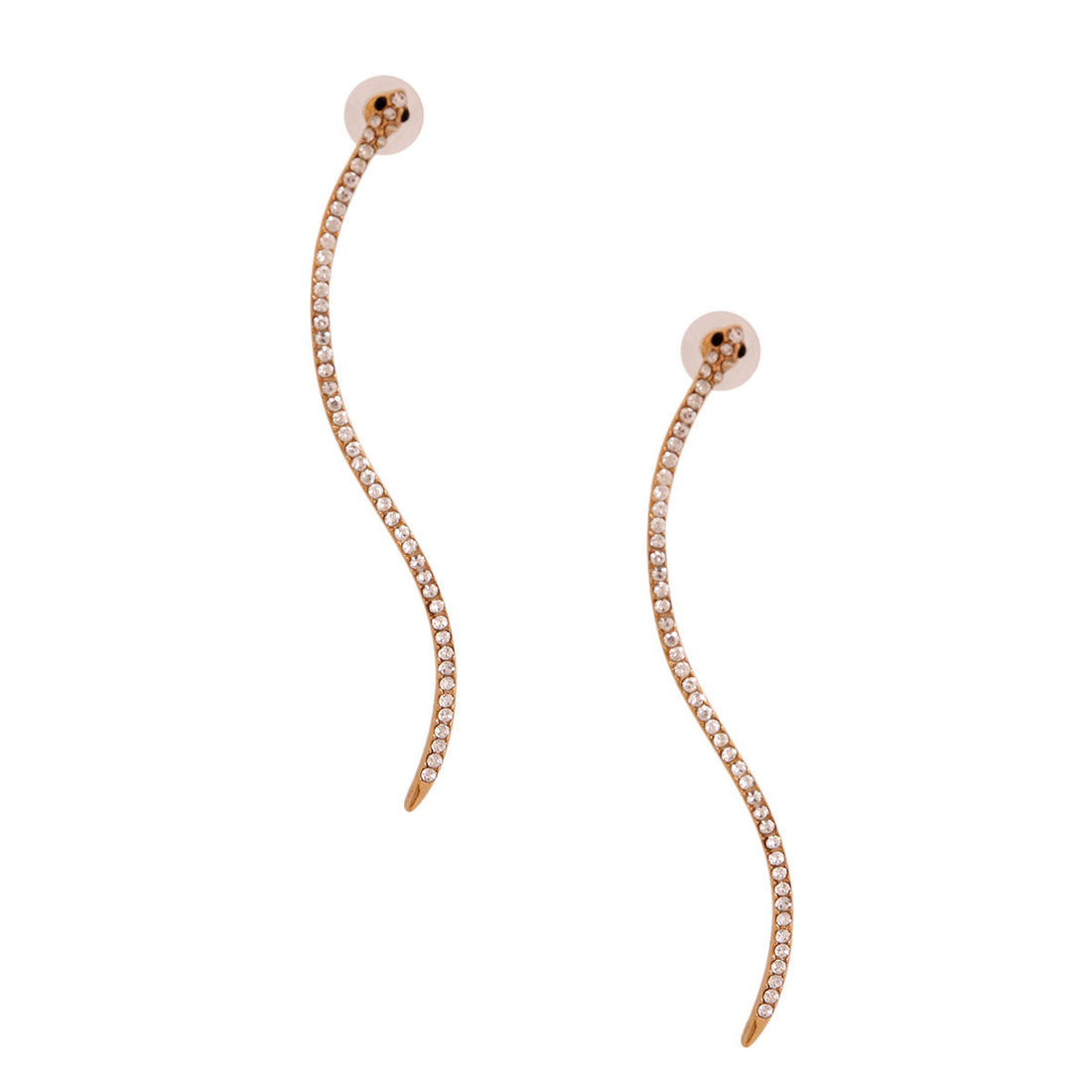 Gold Thin Snake Earrings