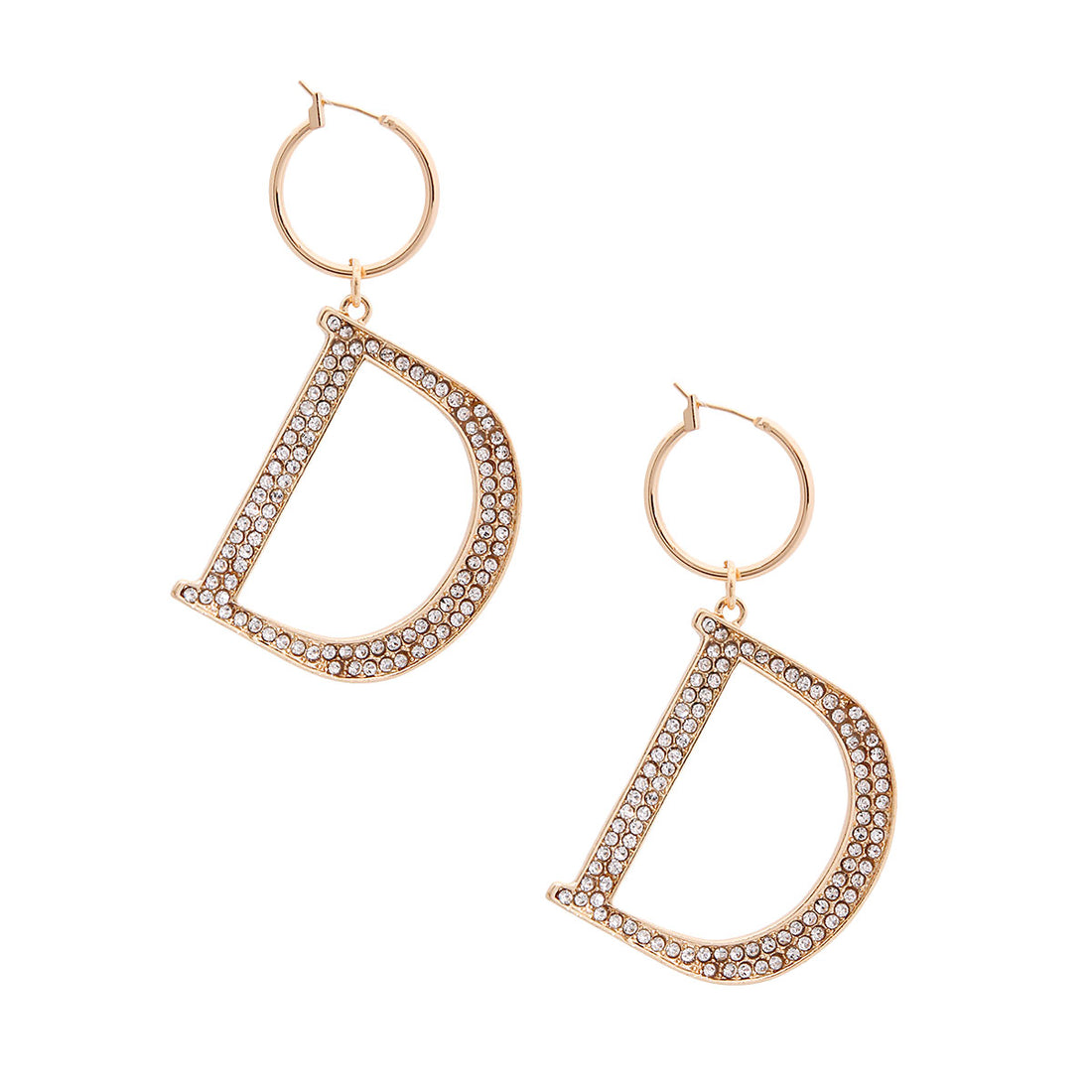 Gold Dior Style Baby Hoops