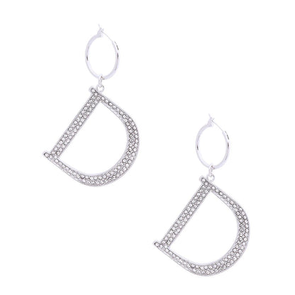 Silver Dior Style Baby Hoops