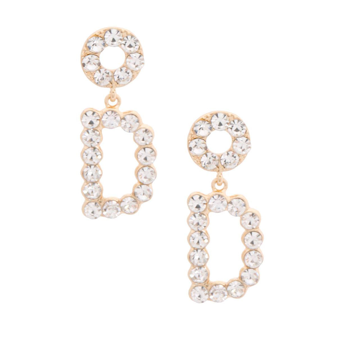 Gold Dangling D Dior Earrings