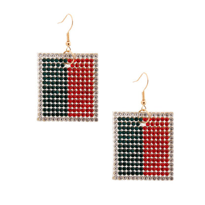 Red and Green Two Sided Earrings