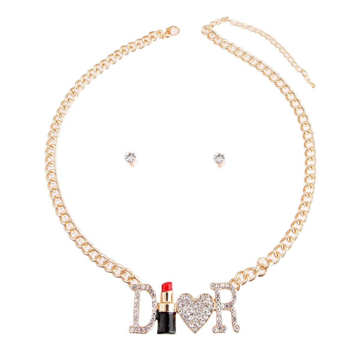 Dior Inspired Lipstick Necklace