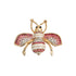 Pink Rhinestone Bee Brooch
