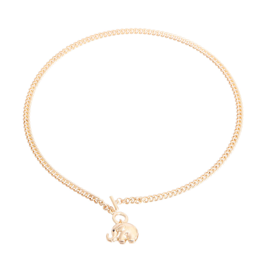 Gold Toggle Elephant Necklace