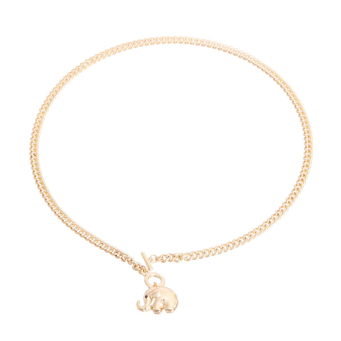 Gold Toggle Elephant Necklace