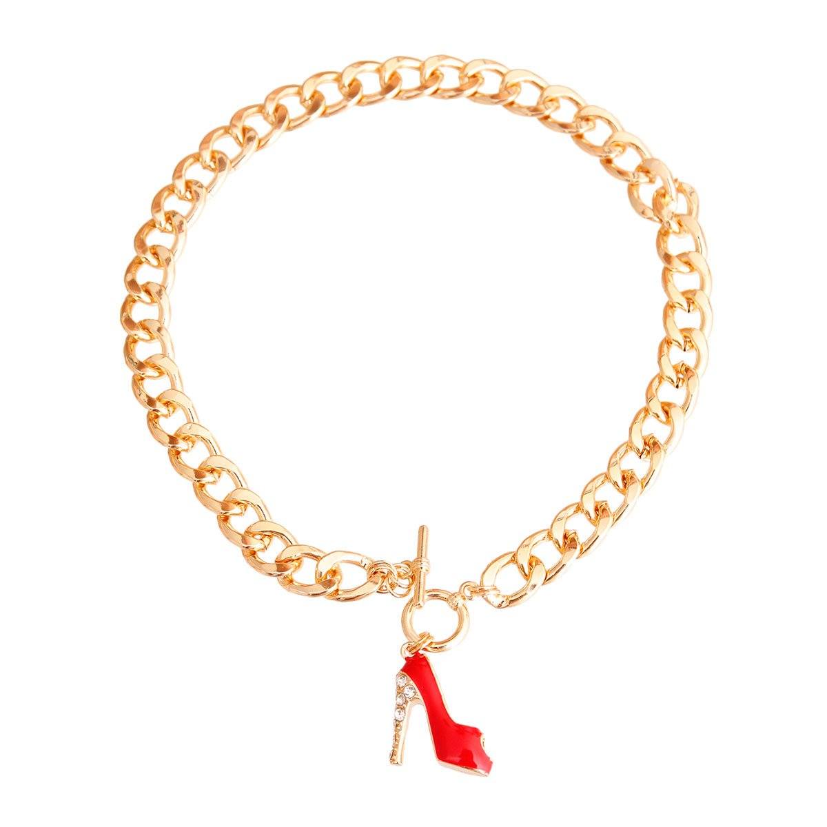 Red Boutique High Heel Necklace