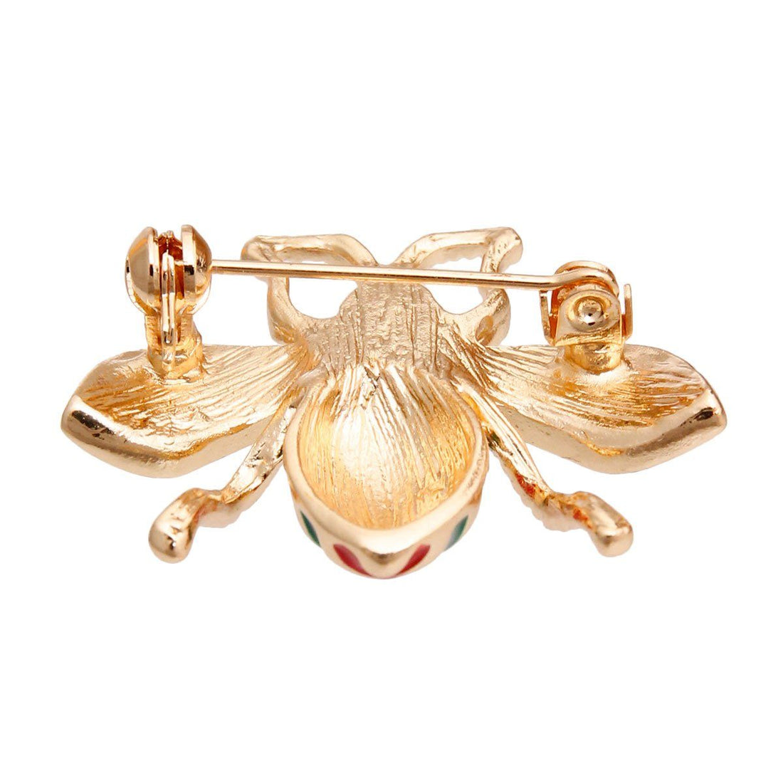 Designer Red Crystal Bee Brooch