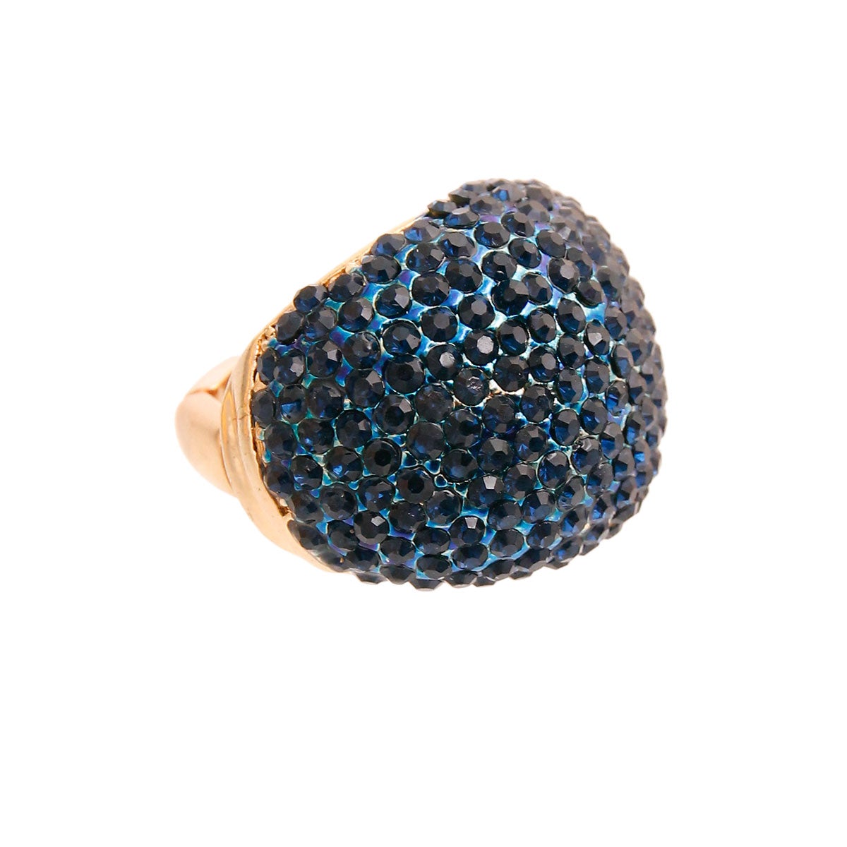 Navy and Gold Dome Ring