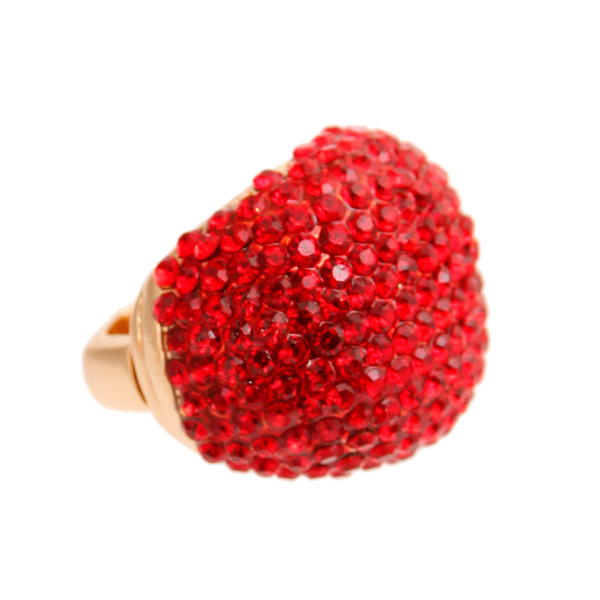 Red and Gold Dome Ring