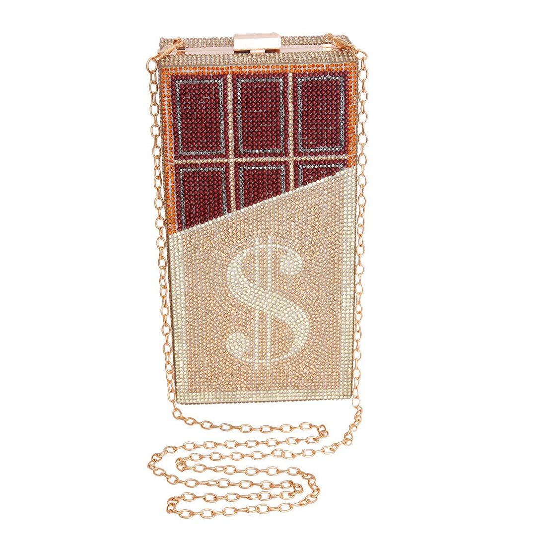 Gold Bling Chocolate Money Clutch