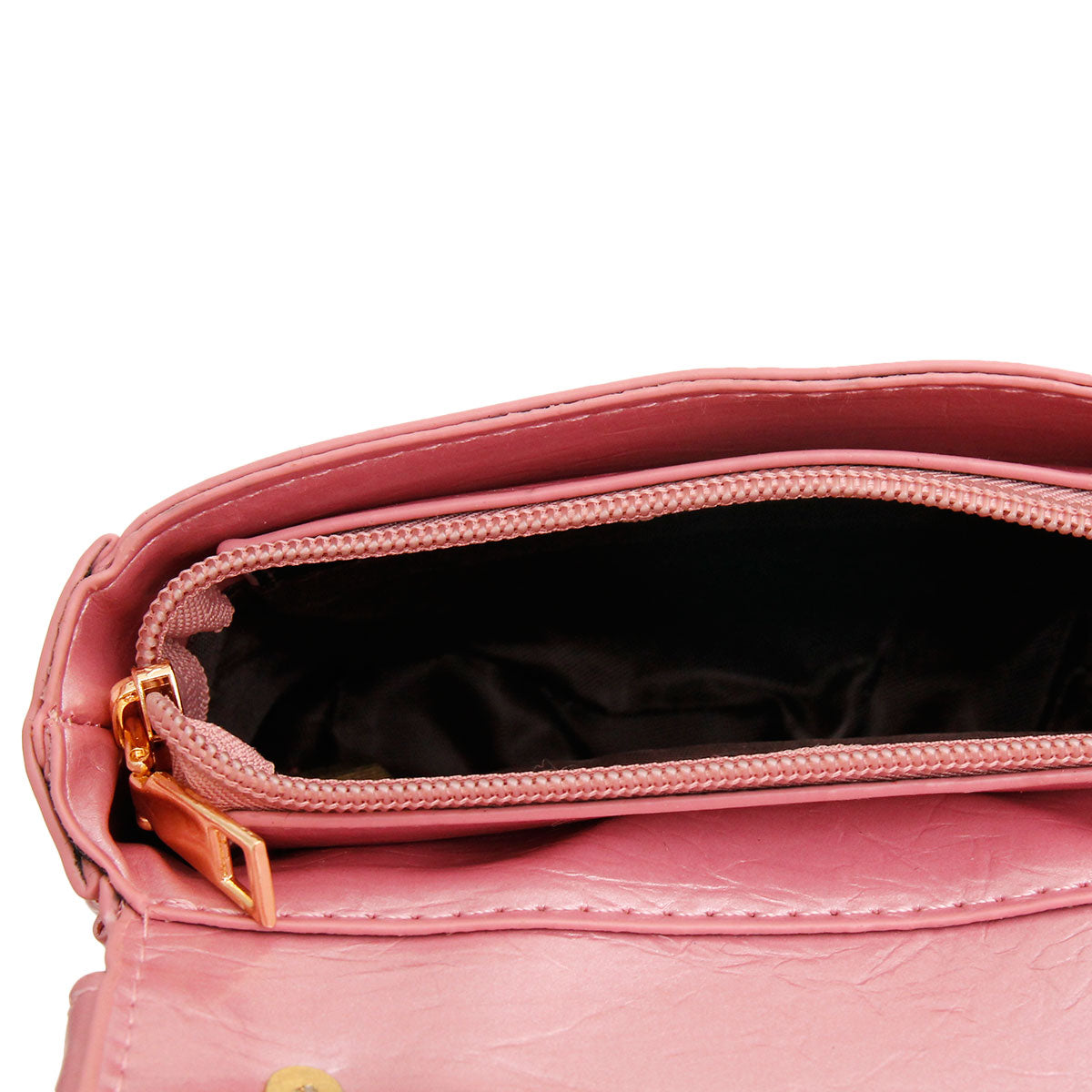 Pink Moto Crossbody Bag