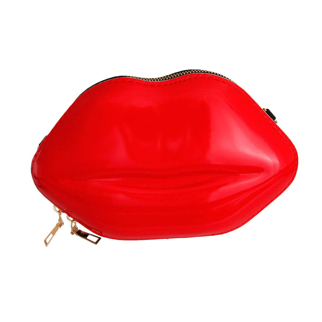 Red Lips Zipper Clutch