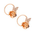 Gold Butterfly Flower Earrings