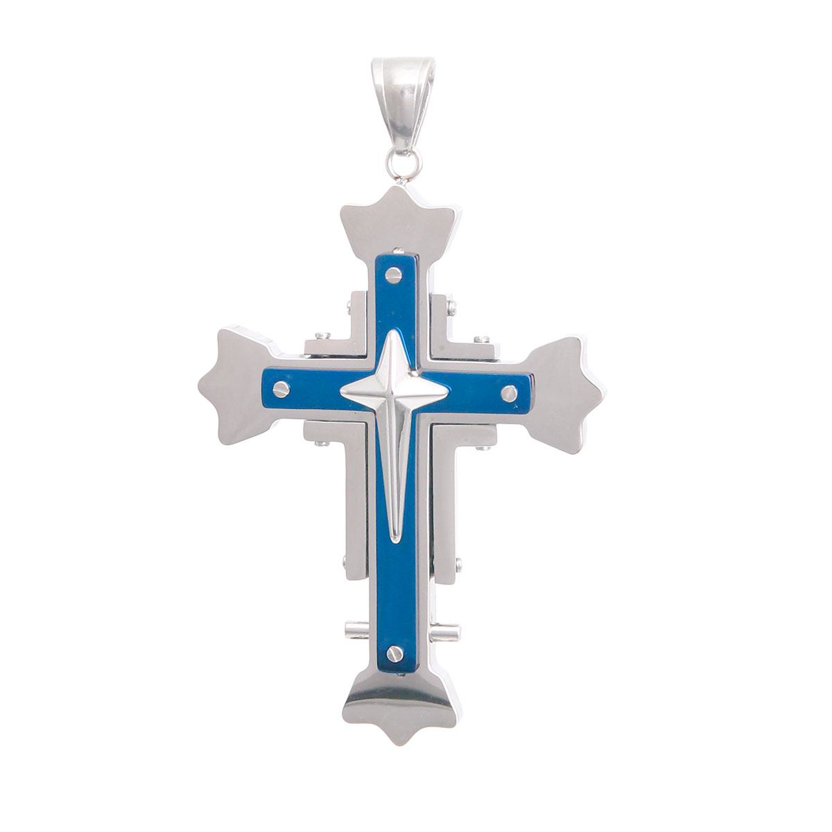 Silver Stainless Steel Cross Pendant
