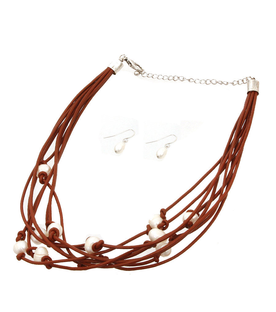 Cord Layered Necklace Set