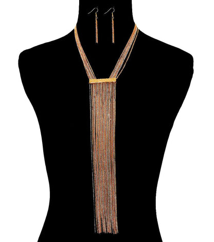 Tassel Chain Necklace Set
