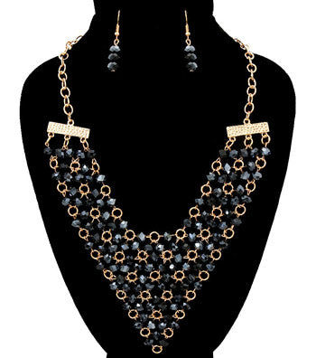 Beads Drop Necklace Set