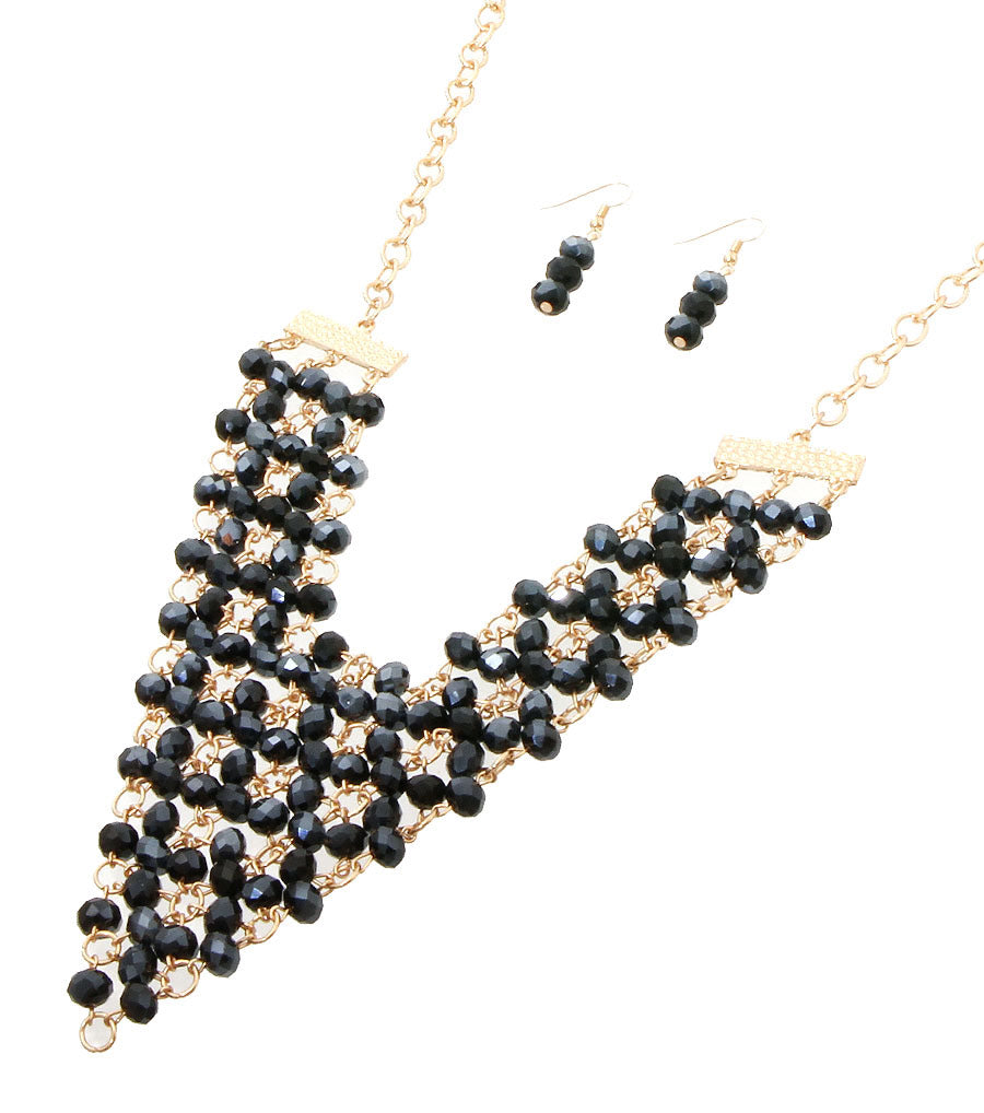 Beads Drop Necklace Set