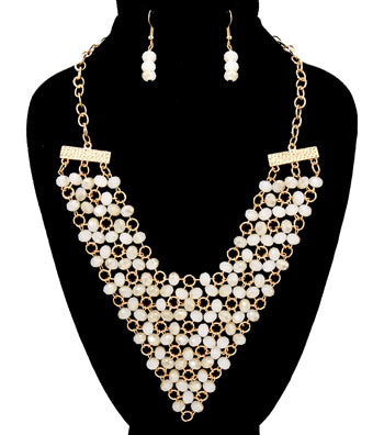 Beads Drop Necklace Set