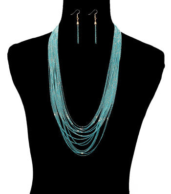 Colored Chain Necklace Set