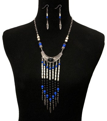 Bead Drop Necklace Set