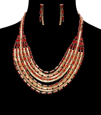 Beads Metal Necklace Set