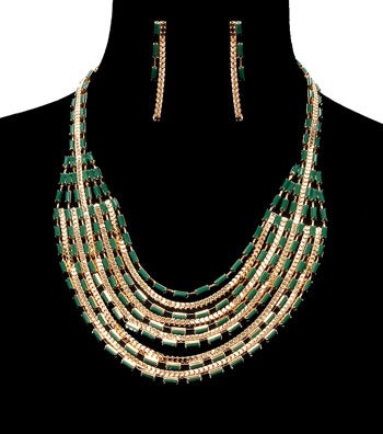 Beads Metal Necklace Set