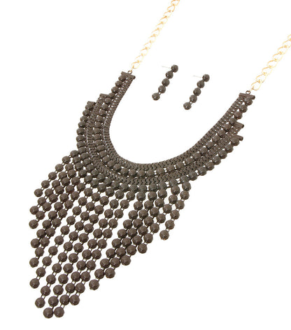 Beads Drop Necklace Set