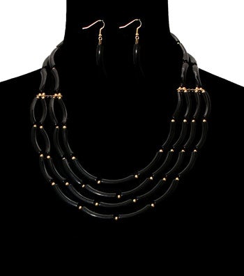 Acrylic Penne Necklace Set