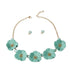 Mint Flower Necklace Set