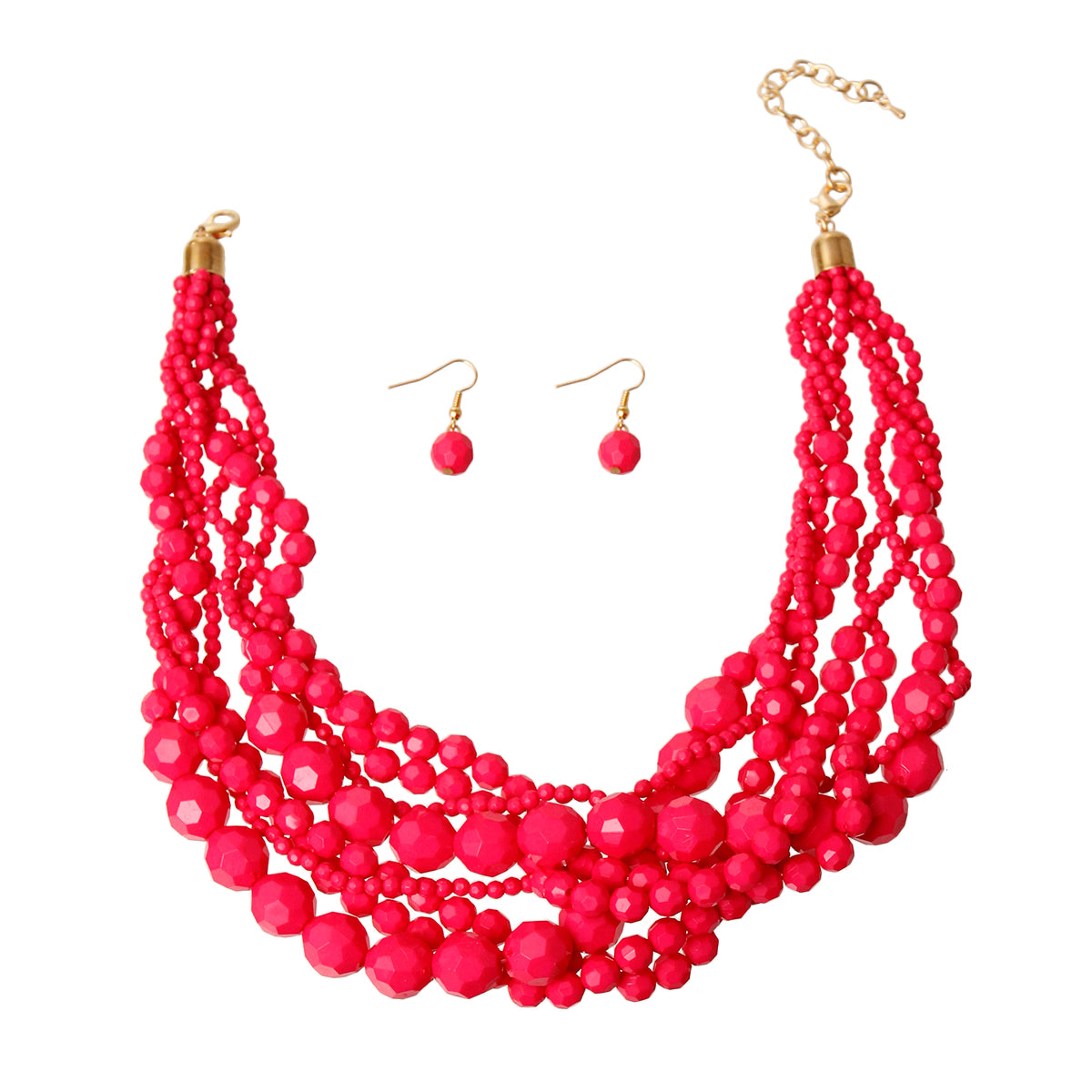 Braided Bead Necklace Set