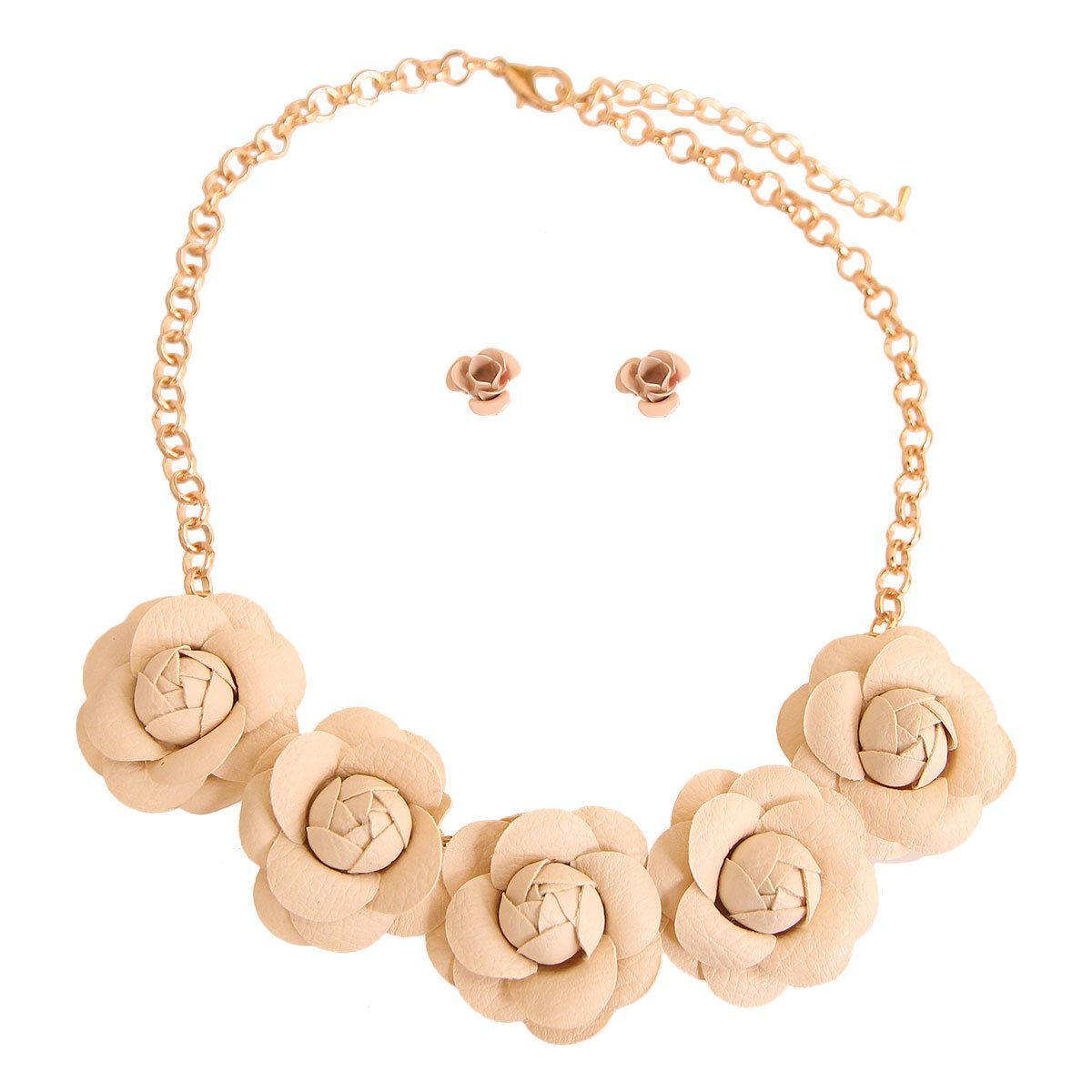 Cream Chanel Inspired Camellia Necklace