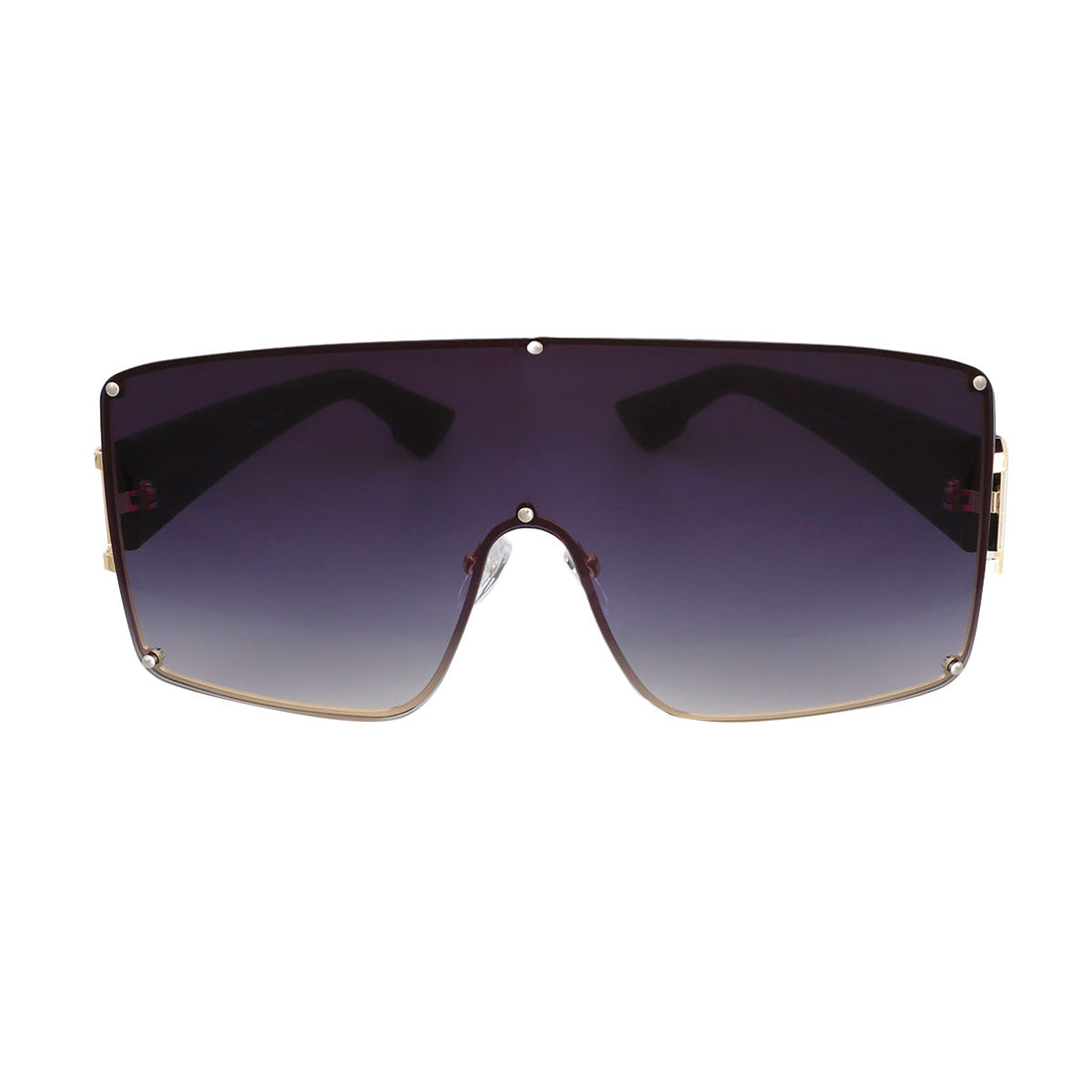 Black Gradient Square Visor Sunglasses