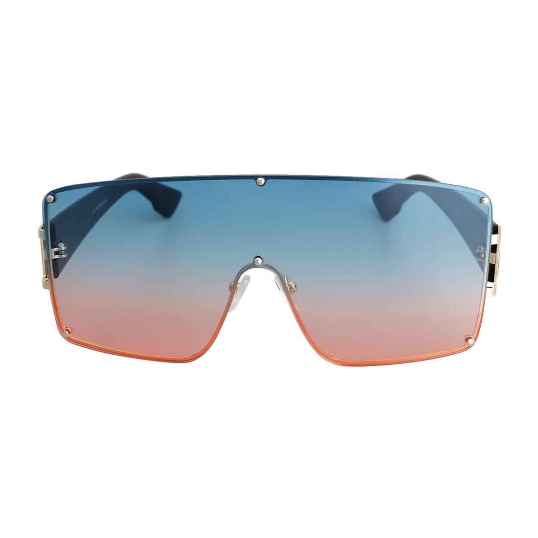 Blue Gradient Square Visor Sunglasses