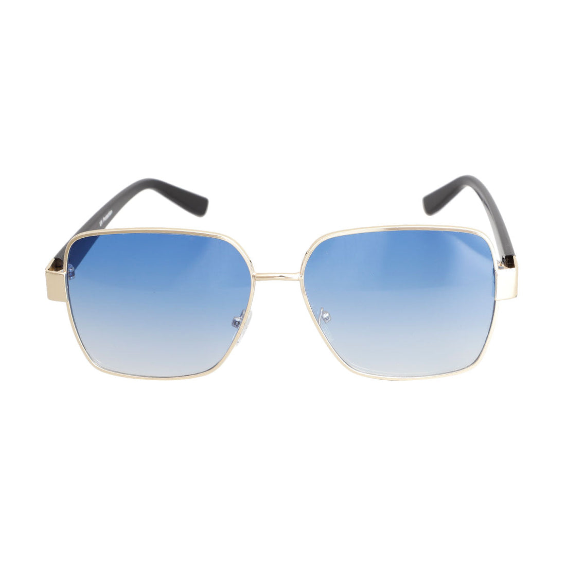 Blue Lens Gold Wire Frame Sunglasses
