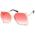 Pink Square Striped Arm Sunglasses