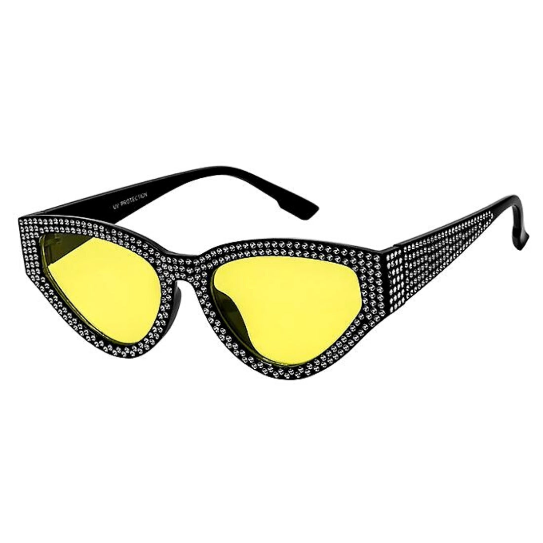 Designer Style Yellow Painted Dot Sunglasses