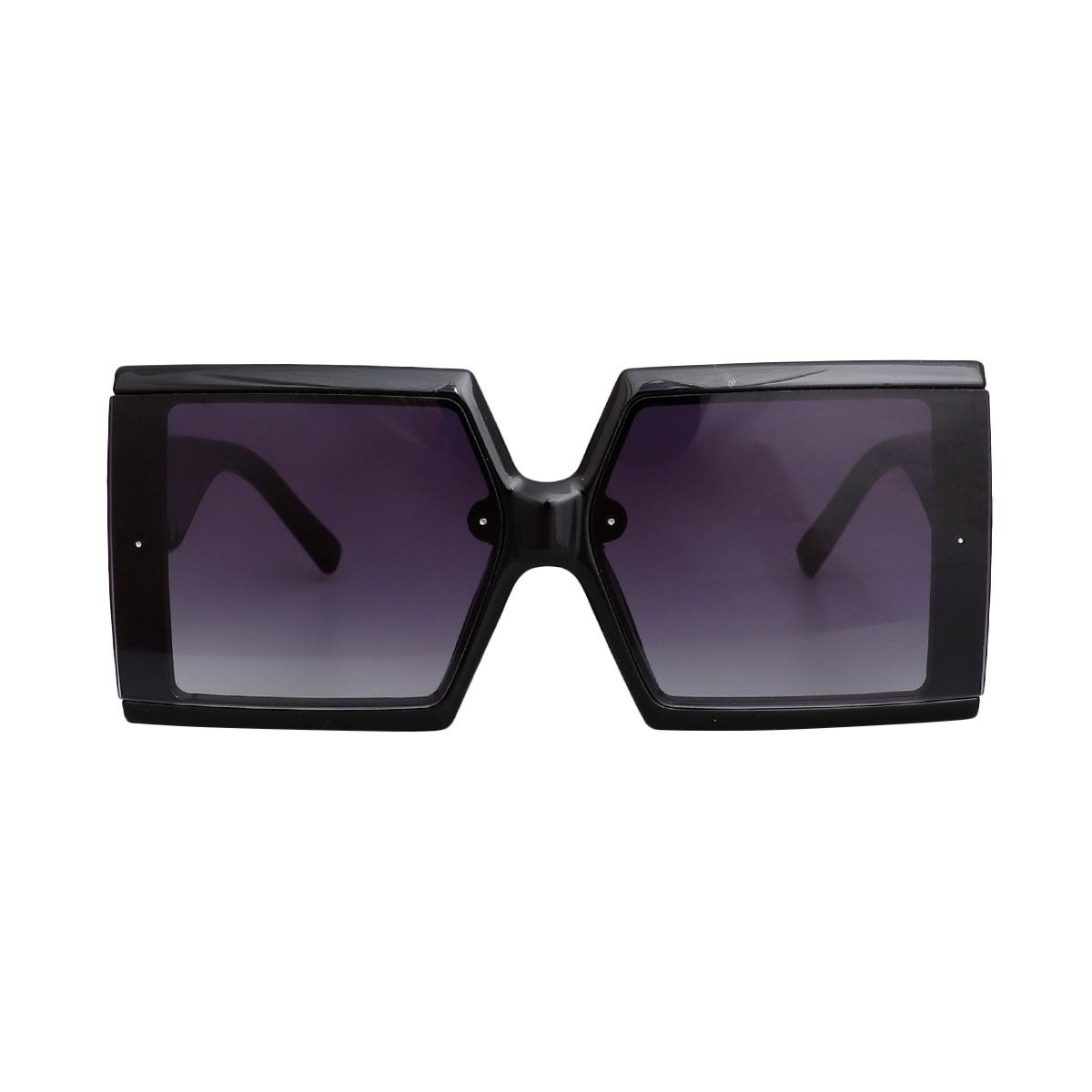 Shiny Black Square Painted Sunglasses