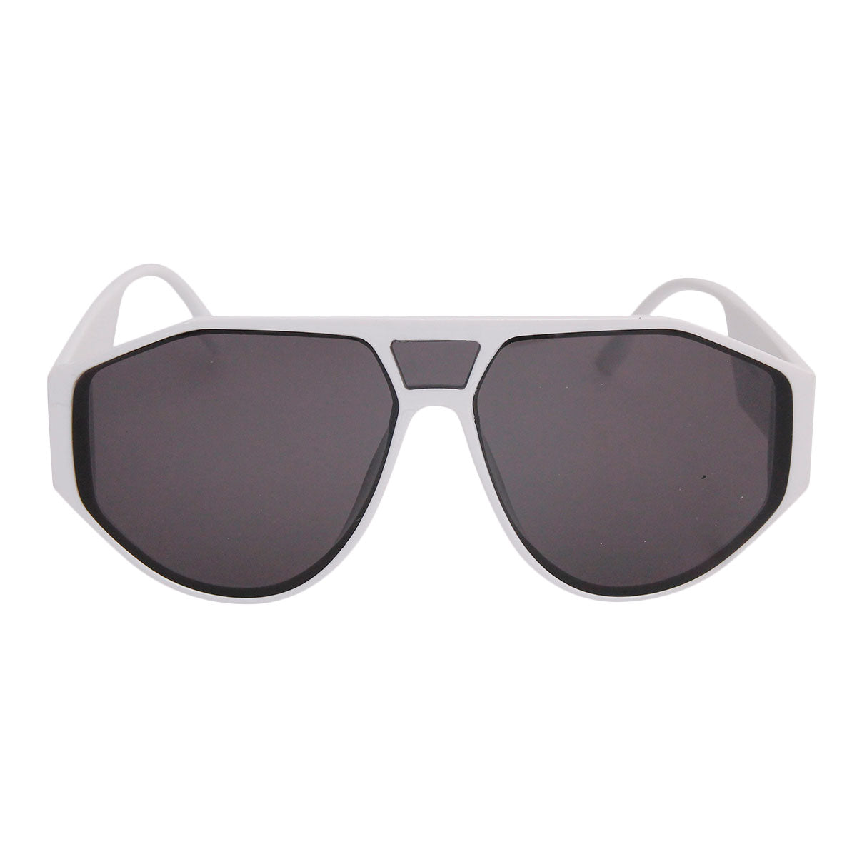 80's White Rounded Sunglasses