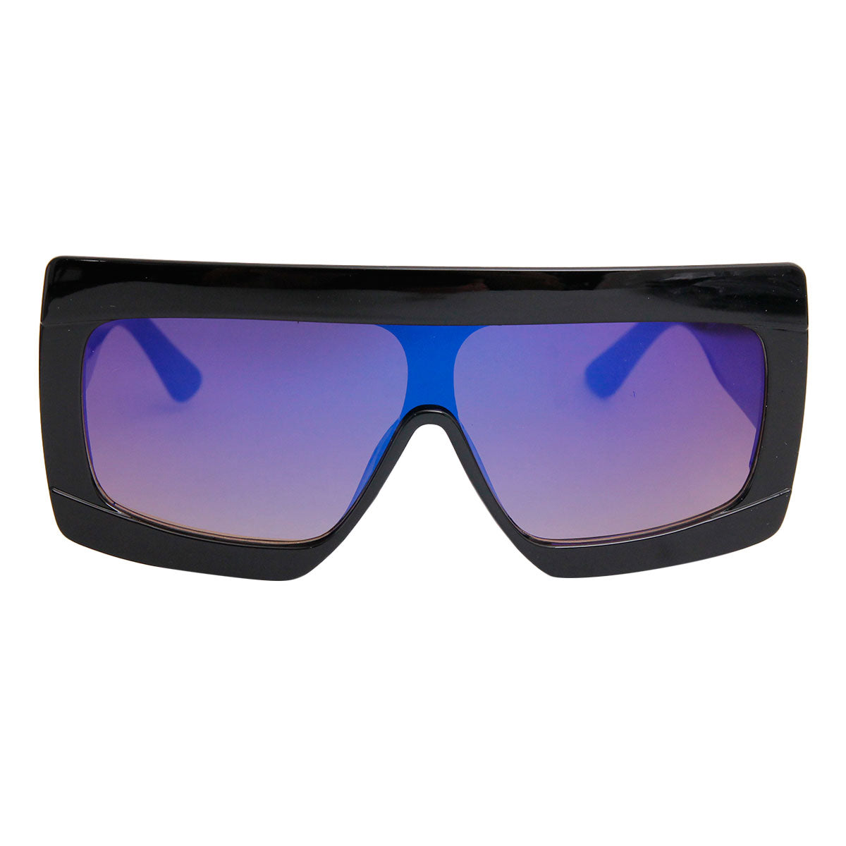Blue Lens Celine Style Modern Visor Sunglasses