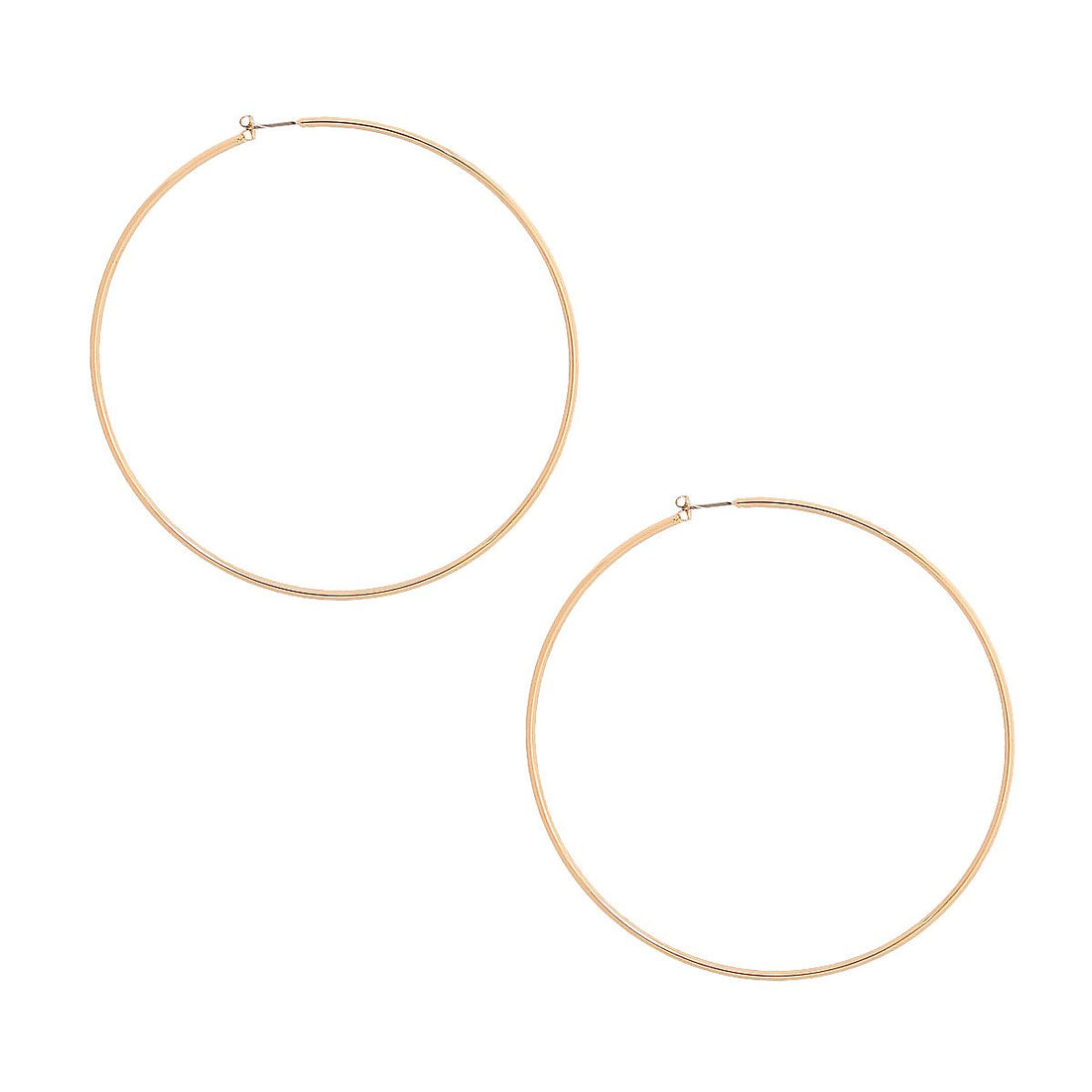Gold 100mm Wire Hoops