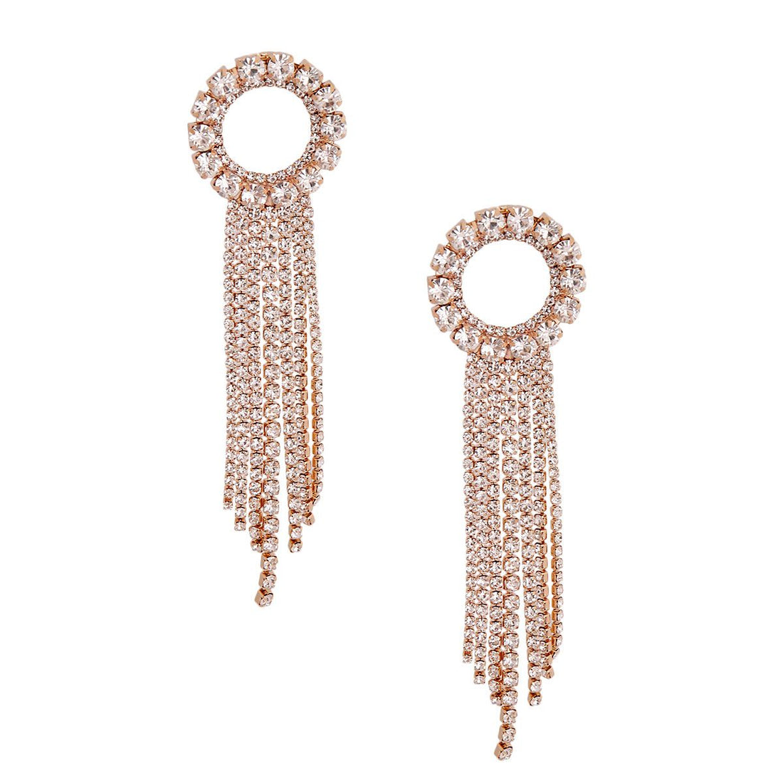 Gold Ring Fringe Earrings