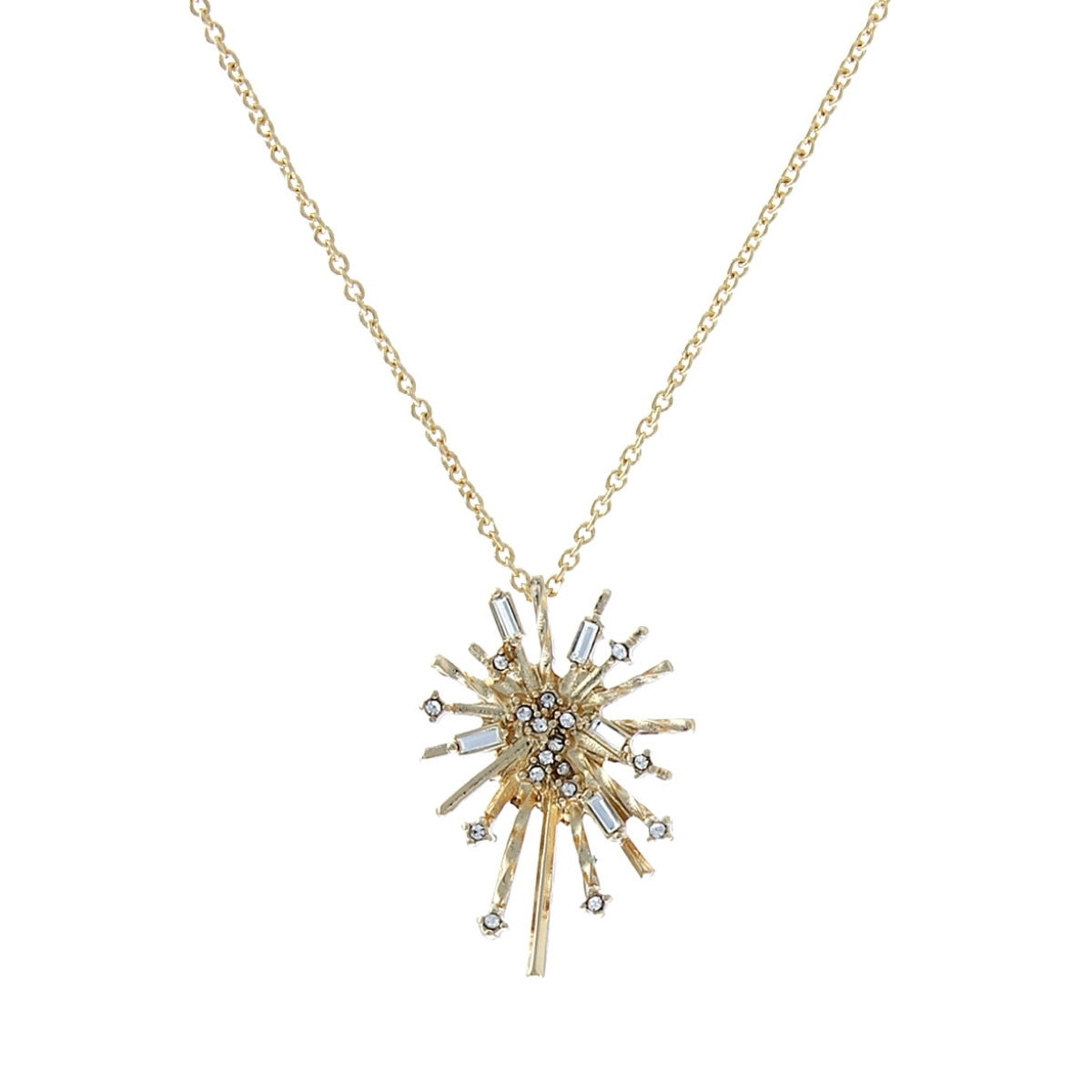 Starburst Pendant Gold Necklace