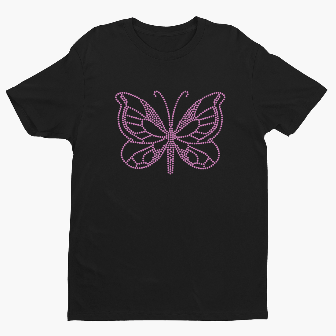 GMB Rhinestone Butterfly T-Shirt-T-Shirt-Get Me Bedazzled