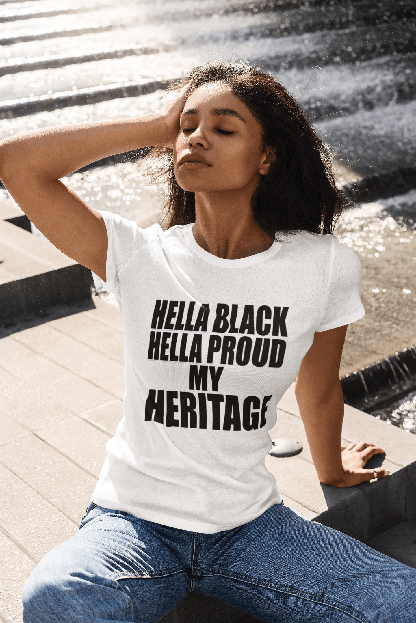 HELLA BLACK HELLA PROUD VINYL SHIRT-T-Shirt-Get Me Bedazzled