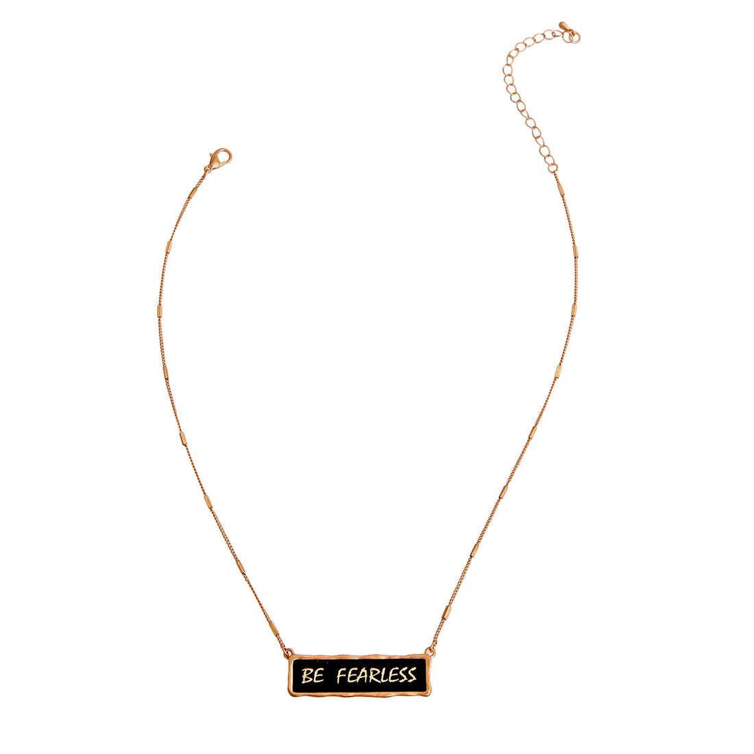 BE FEARLESS Plate Necklace